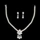 Vintage Style Pearl With Alloy Plated Necklace And Earring Set