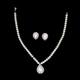 Vintage Style Pearl With Rhinestone Drop Necklace And Earring Set