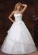 Beaded and Embroidered Strapless Lace-up Wedding Gown Floor-length