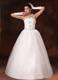 New Styles Beaded Strapless Floor-length Wedding Gown in White