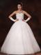 Shining Beadings and Ruching Decorated Bridal Gown with Lace-up Back