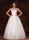 White Bodice Bridal Gown with Beaded Flowers Neckline For Beauty
