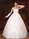 Hand Made Flowers and Appliques Decorated Beading Wedding Gown