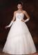 Rhinestone Decorated Tulle Ball Gowns Bridal Dresses with Lace Hemline