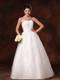 Lace-up Back Puffy Strapless Bridal Gown with Shining Beading Waist