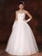 White Sweetheart Ball Gown Beading Bridal Dresses With Gloves