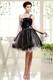 Hot One Shoulder White and Black Mini-length Little Black Dresses