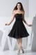 Sequin and Hand Made Flower Decorate Knee-length Little Black Dress