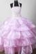 Baby Pink and Beaded Decorate HalterLayer For Little Girl Pageant Dresses