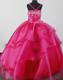 Beautiful Straps Fuchsia Little Girl Pageant Dresses With Beading Organza Halter Beading