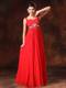 Red Empire Beaded Straps Maxi Dress For 2013 Simple Custom Made