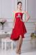 Appliques Strapless Asymmetrical Wine Red 2013 Summer Maxi Dresses