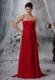 2013 Cheap Red Empire Strapless Watteau Train Ruched Maxi Dresses