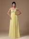 Summer Light Yellow Straps Empire Beaded Hottest Plus Size Maxi Dress