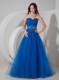 Sweet Blue Sweetheart Prom Evening Dress Beading