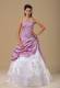 Pretty Embroidery and Hand Made Flowers Evening Dress