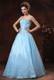 Baby Blue Appliques Bodice and Sweetheart For Prom Dress