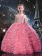 Beautiful Straps Mini Quinceanera Dress with Beading and Ruffles
