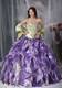 Special Ruffles Beaded Yellow Green and Purple Quinceanera Dresses