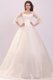 A-line Strapless Appliques Wedding Dress with 3/4 Length Sleeves