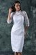 Column High Neck Lace Beach Wedding Dress with Knee-length