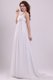 Halter Top Neck Chiffon Empire Beading Wedding Dress with Sweep Train