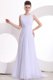 Scoop Empire Ruche Sweep Train Wedding Dress for Beach Wedding