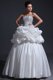 Strapless Ball Gown Beaded Decorate Bodice Taffeta Wedding Dress