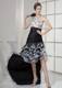 One Shoulder and Beading for High-low Prom Dress with Ruffled Layers