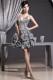 Mini-length Zebra Dress for Prom with Spaghetti Straps in A-line Style