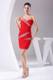 Beaded Decorate Bodice Red Spaghetti Straps 2013 Nightclub Dress