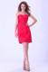 Popular Coral Red Sweetheart Mini-length Prom Dress For Club