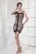 Straps Ruching Black Short Nightclub Dress For 2013 Summer