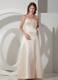 Champagne Simple Floor-length Strapless Celebrity Dresses