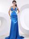 2013 Pretty Sexy Celebrity Dresses With Beading Brush Train