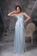 Light Blue Celebrity Dresses Column One Shoulder Beading and Ruched