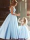 Luxurious V Neck Satin Evening Dress with Appliques and Most Popular Big Puffy Little Girl Dress with Straps