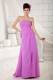 Elegant Lavender Strapless Empire Prom Dress with Beaded Decorate