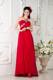 Red Empire Appliques One Shoulder Prom Evening Dress for Customize