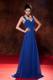 Elegant Sweetheart Straps Floor-length Chiffon Pron Dress in Royal Blue