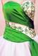 Beautiful White and Green Sweetheart Floor-length Quinceanera Gown