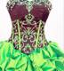 2013 Exquisite Strapless Embroidery Green Pick-ups Quinceanera Dress