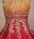 Hot Pink and Yellow Dress for Sweet 16 with Appliques and Ruffles