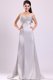 A-line Sweetheart Silver Beading and Ruching Wedding Dress