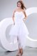 Cheap Sweetheart Asymmetrical Hand Made Flowers Wedding Dress
