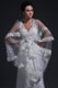 Exquisite V-neck A-line Lace Appliques Wedding Dress with Court Train