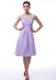 Lavender Straps Prom Dress With Beaded and Ruching Decorate