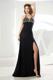 Beaded Halter Top Empire Prom Dress in Little Black Discount