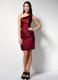 Sheath Hand Made Flowers One Shoulder Prom Gown in Fashion