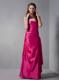 Ruching and Appliques Decorated Prom Gown with Brooch and Ruffles
